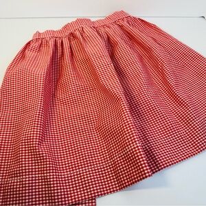 Kids Red Gingham Half Apron